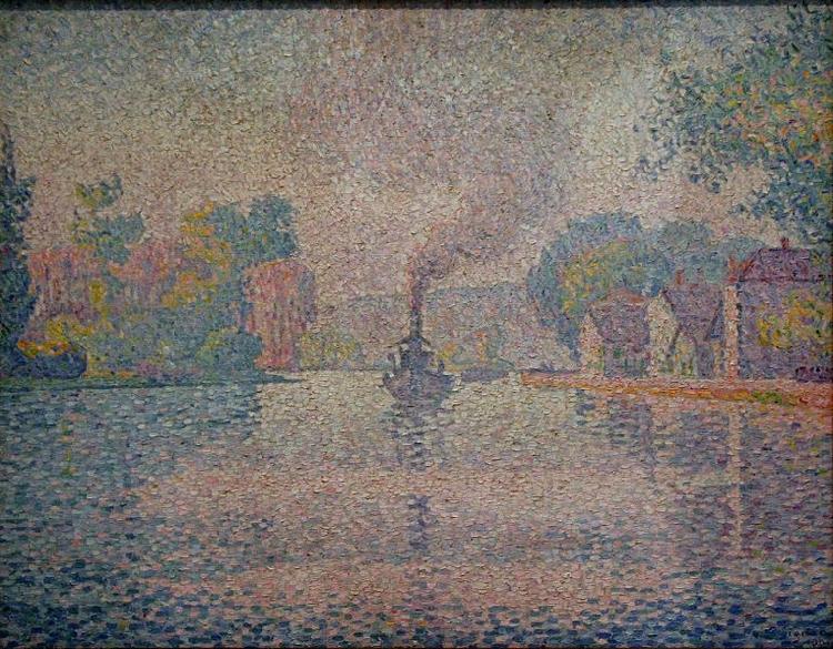 Paul Signac L'Hirondelle Steamer on the Seine oil painting image